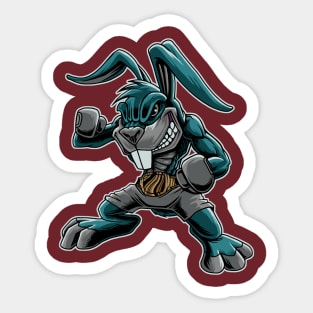 The bunny boxing Sticker